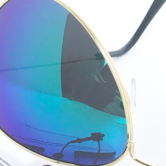 Men's Foster Grant Gold Metal Mirrored Sunglasses - Picture 8 of 8